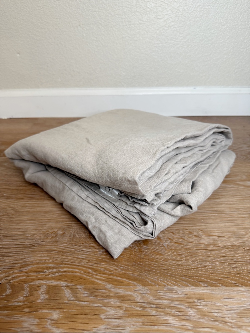 Linen World 100% European Flax Neutral Flat Sheet, Full Size 100" x 85"